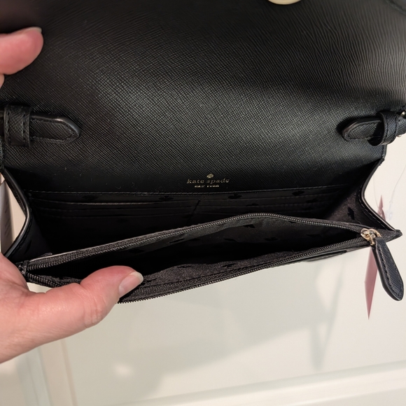 🎉 SALE 🎉 NWT Kate Spade Tinsel Flap Crossbody Convertible Clutch Glitter - Picture 10 of 16